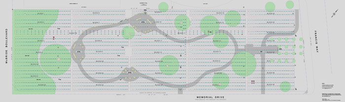 Woodlands Cemetery map